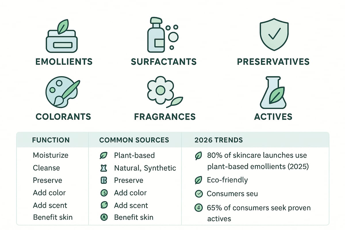 Key Ingredient Categories and Their Roles