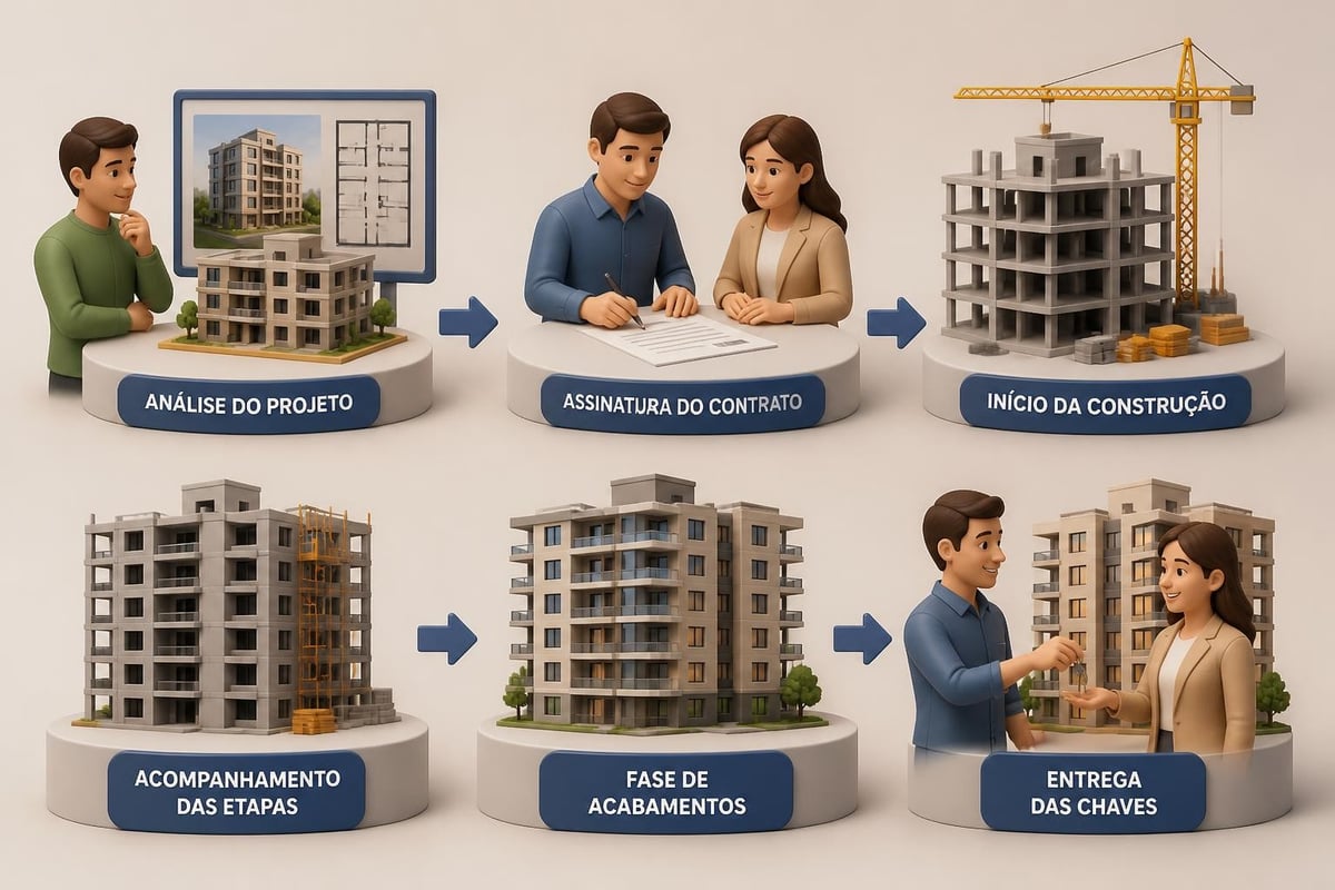 Ciclo de compra de apartamento na planta
