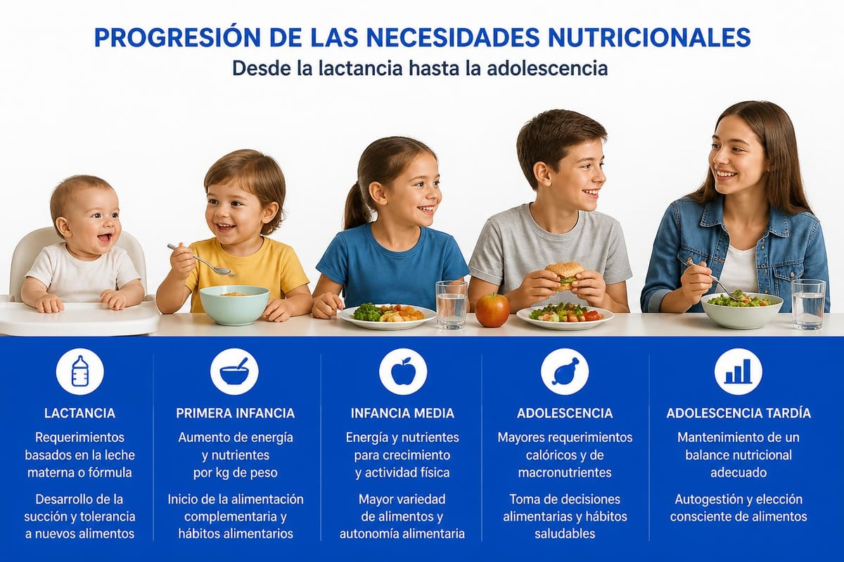 Etapas desarrollo nutricional infantil