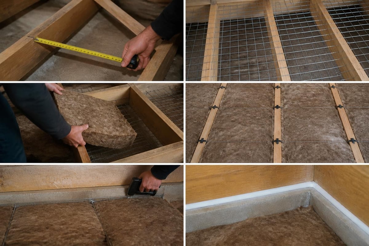Underfloor insulation installation steps