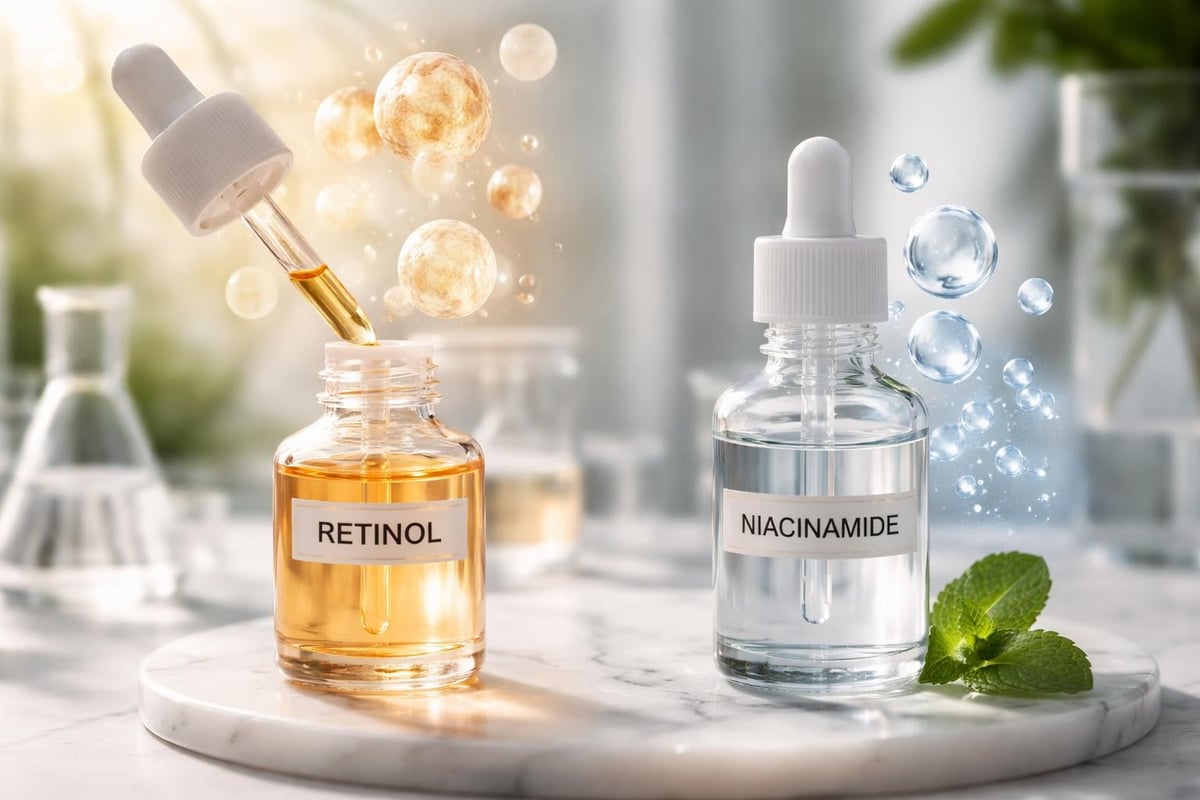 Retinol and niacinamide molecular benefits