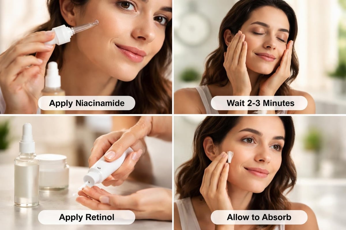 Layering retinol and niacinamide