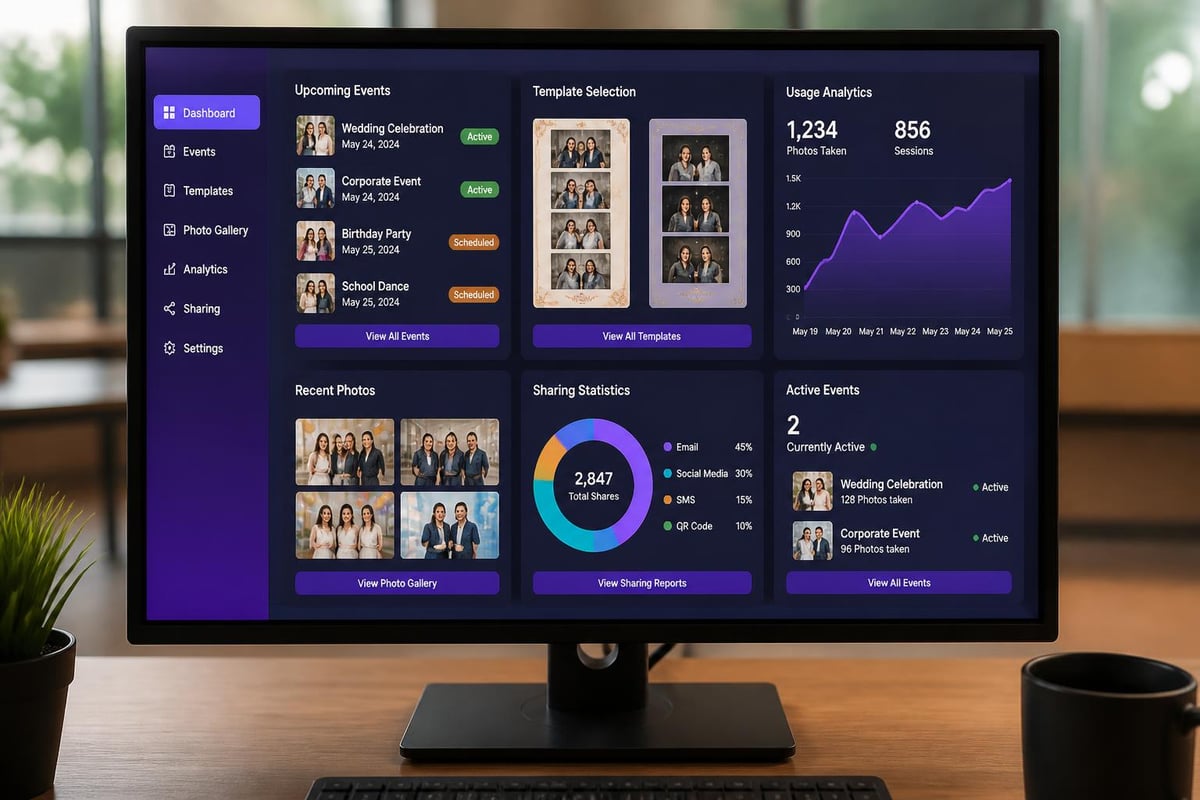 Photo booth software interface
