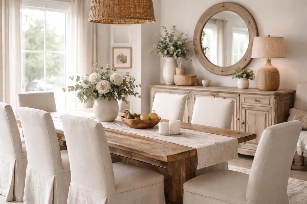 Farmhouse dining room colour palette