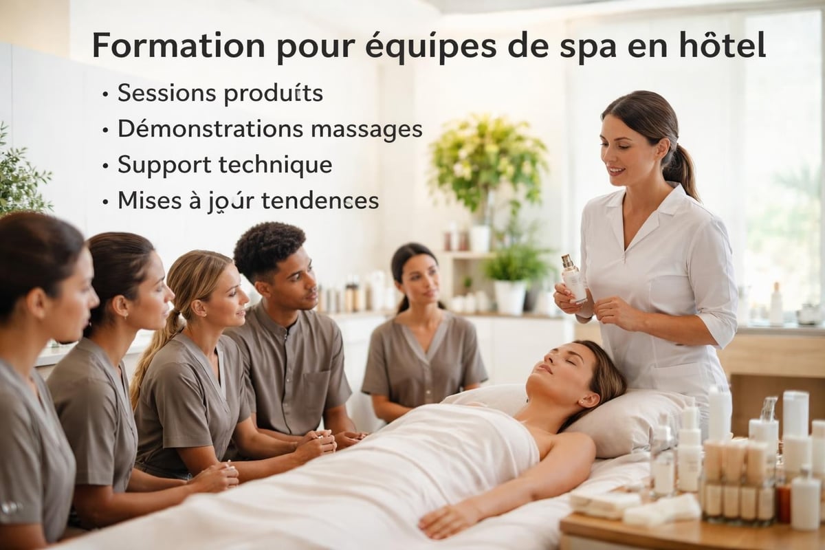 Formation équipe spa produits massage
