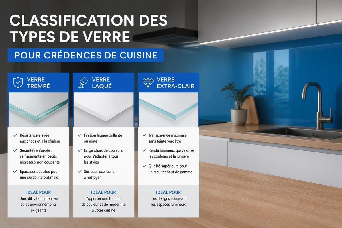 Types de verre pour crédences