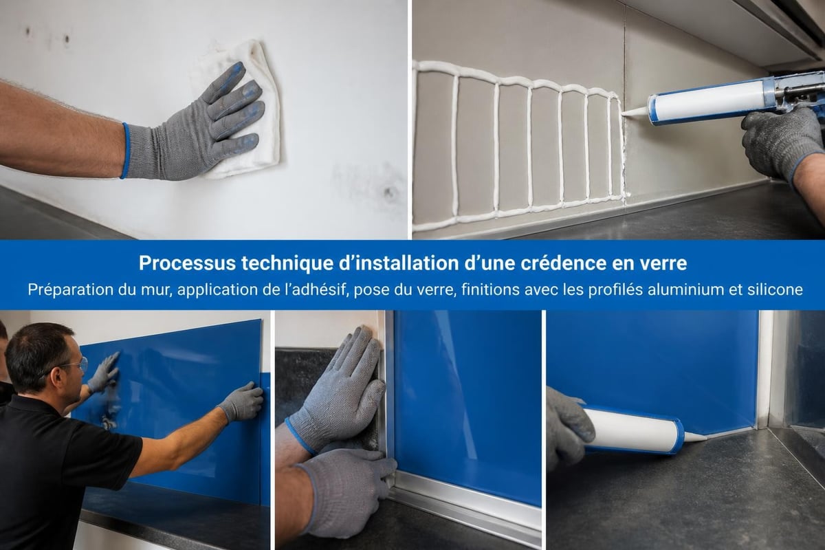 Installation crédence cuisine