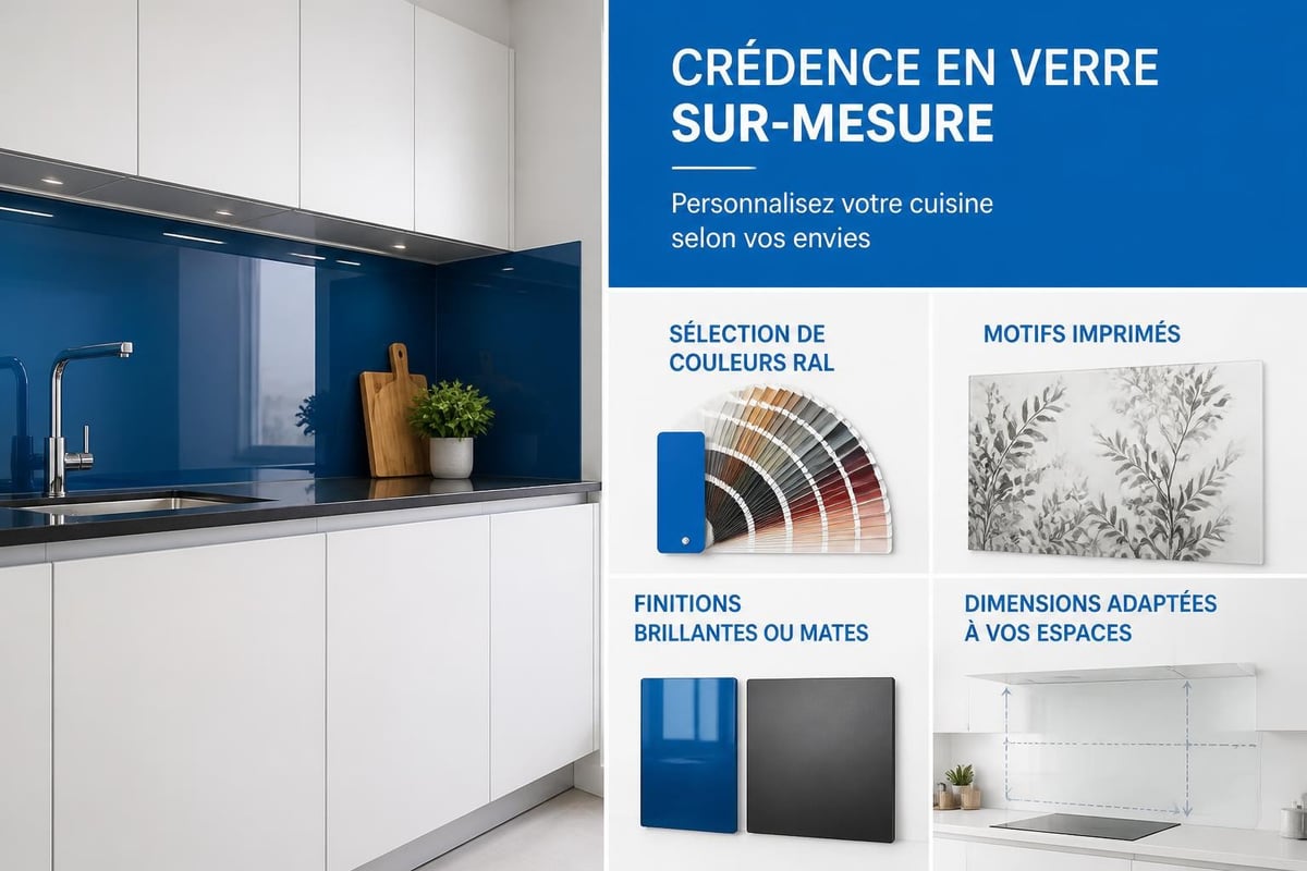 Personnalisation crédence verre