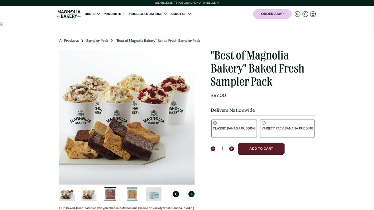 12 Irresistible Food Gifts to Delight in 2025 - Magnolia Bakery Baked Fresh Sampler Pack
