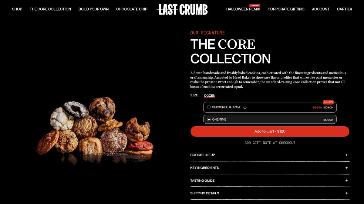 12 Irresistible Food Gifts to Delight in 2025 - Last Crumb The Core Collection Cookie Box