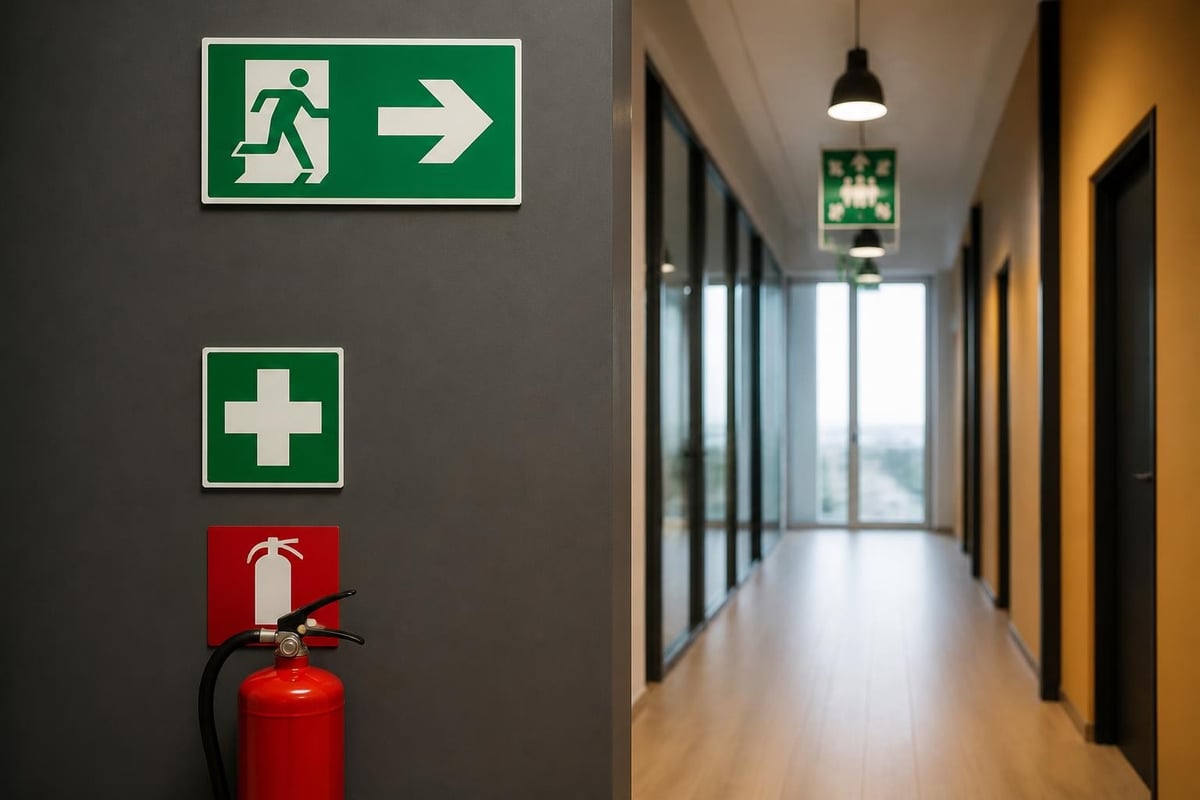 Emergency safety symbol placement strategy
