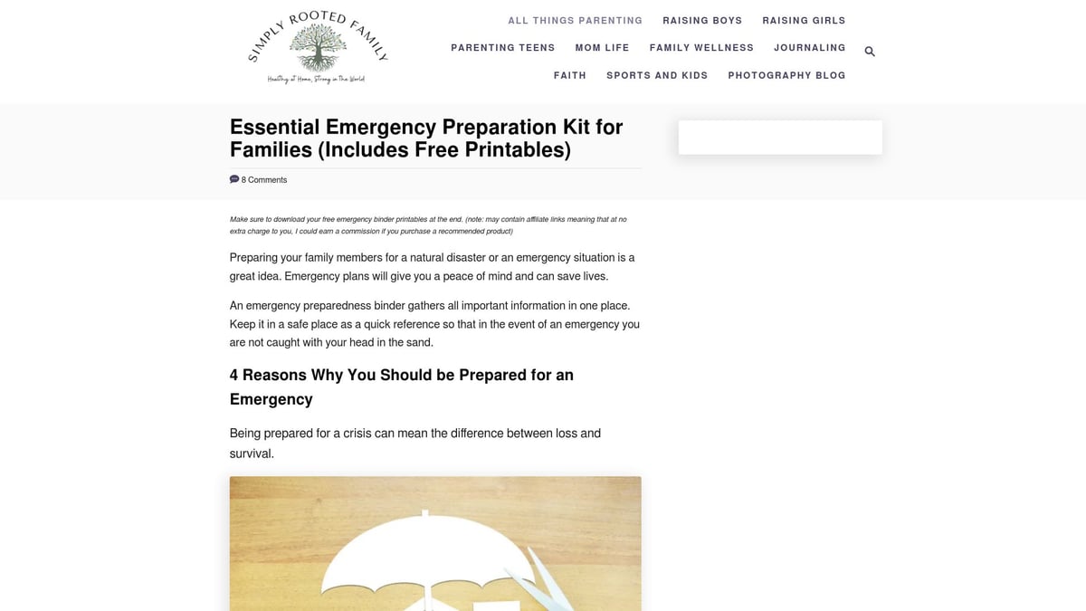 8 Best Family Emergency Binder Printables Free for 2025 - Emergency Preparation Binder Printables by Simply Rooted Family