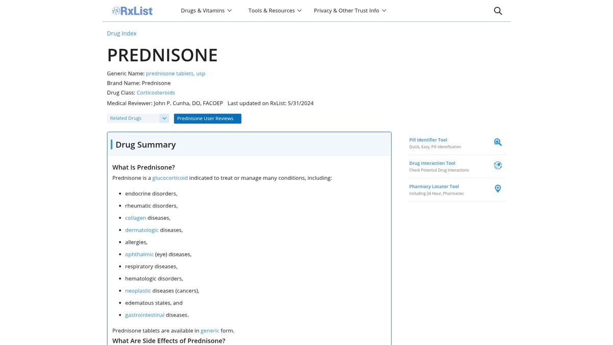 7 Essential Meds for Pain and Inflammation in 2026 - Prednisone