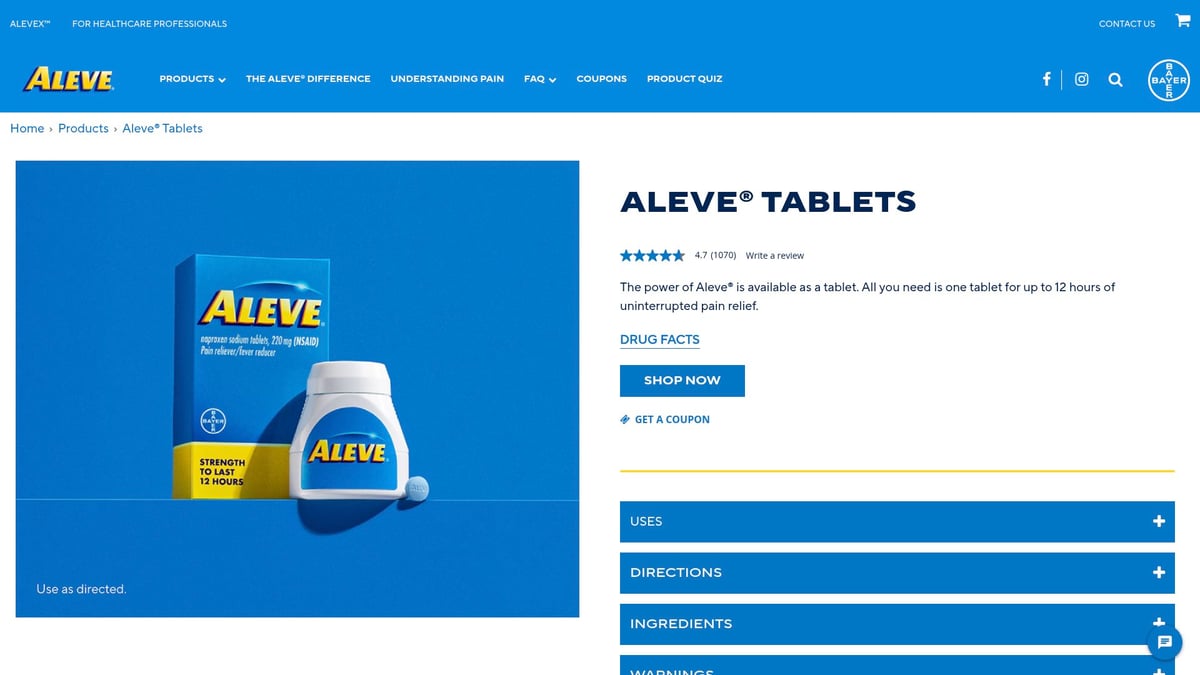 7 Essential Meds for Pain and Inflammation in 2026 - Naproxen (Aleve)