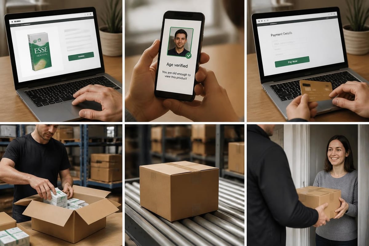 Online cigarette purchasing process
