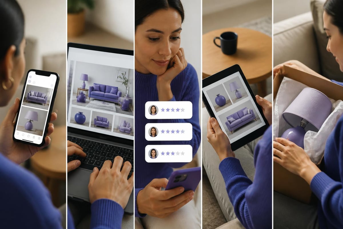 Customer journey from awareness to purchase