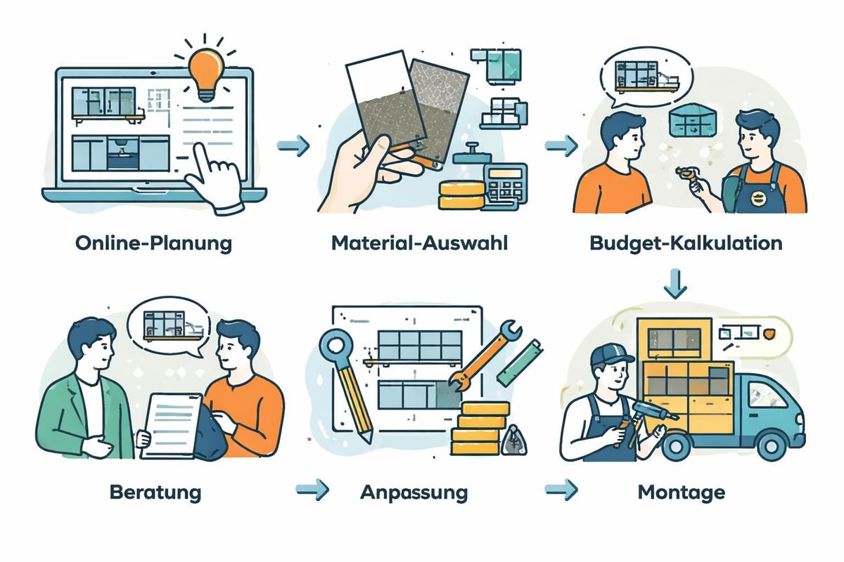 Online-Küchenplanung Prozess