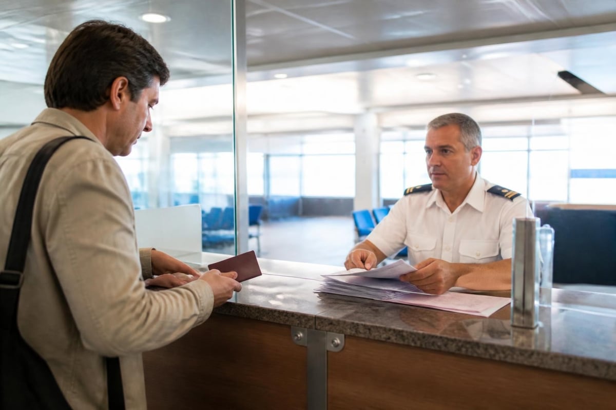 Ferry check-in process