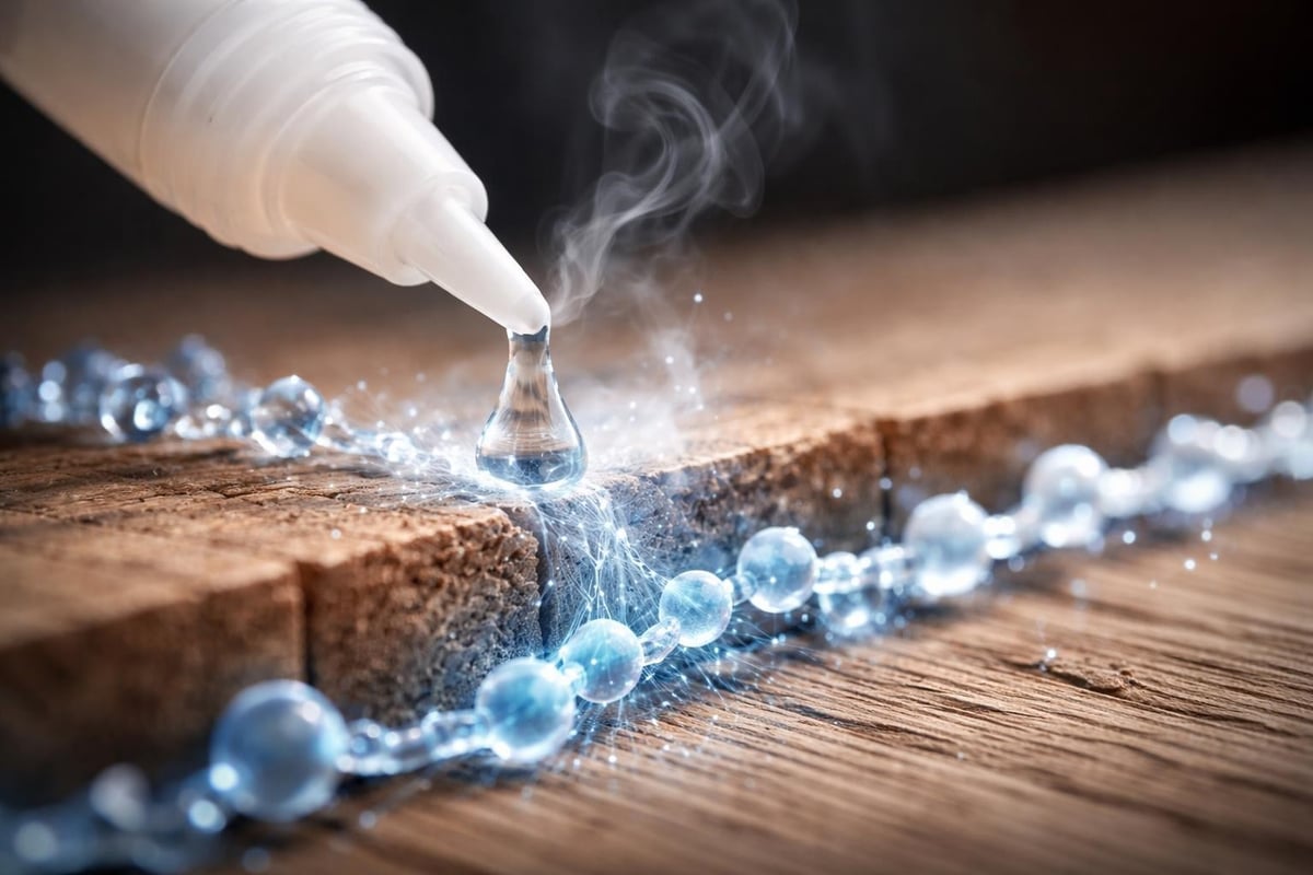 Cyanoacrylaat polymerisatie proces