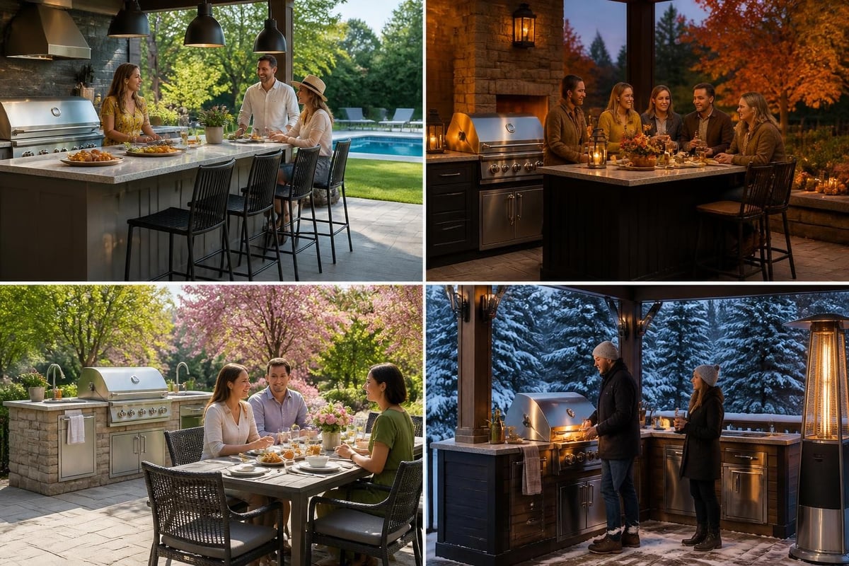 Outdoor kitchen seasonal usage