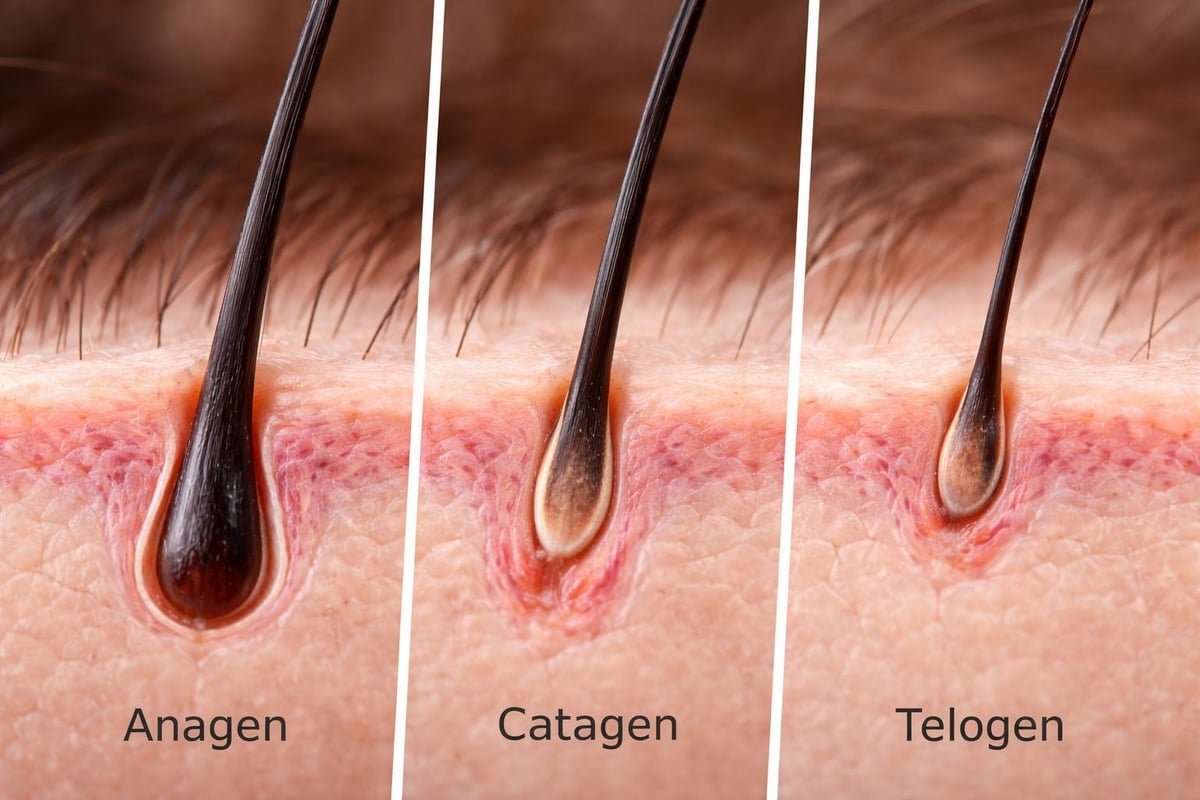 Hair growth cycle diagram