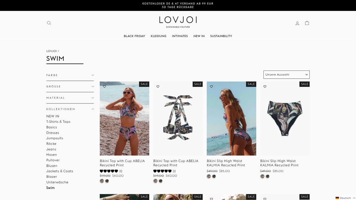 7 Trendige Marken für nachhaltige Bademode 2026 - Lovjoi – Botanische Prints & Bio-Innovationen