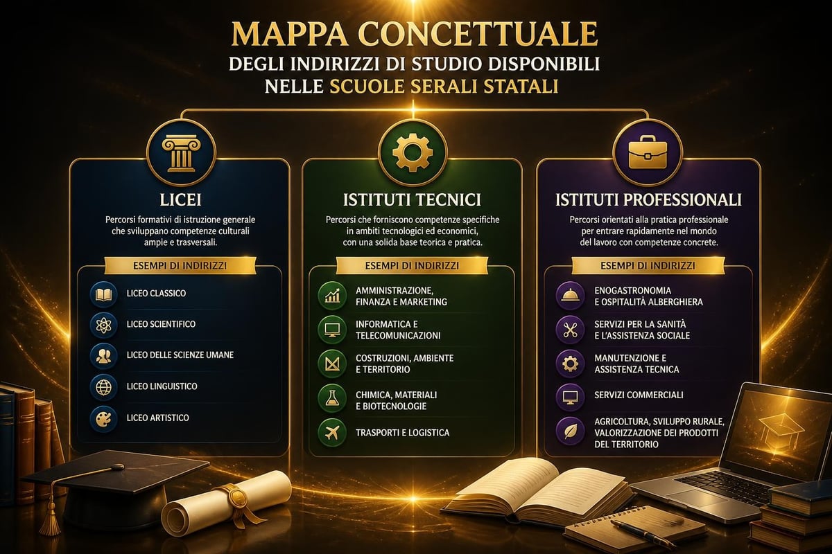 Distribuzione indirizzi scuole serali