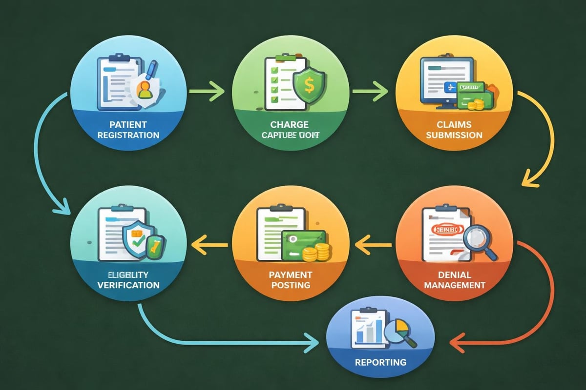 Revenue cycle workflow stages