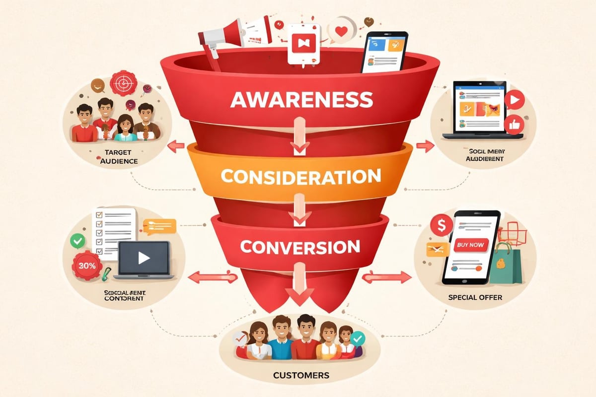 Paid advertising funnel