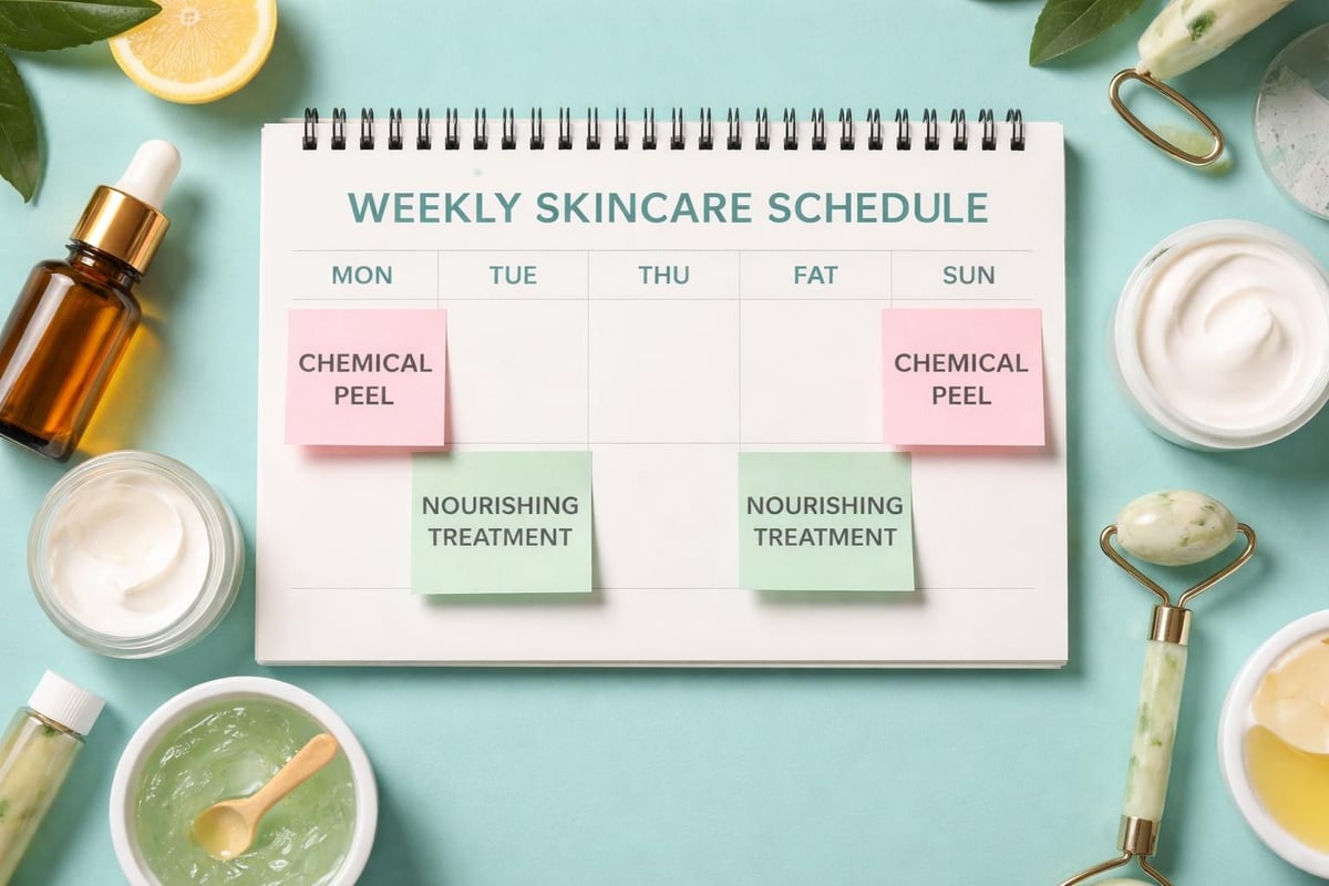 Weekly skincare schedule