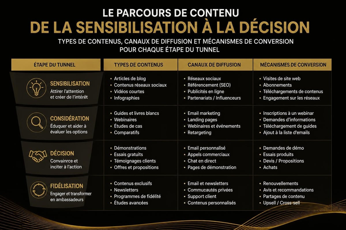 Content marketing funnel stages