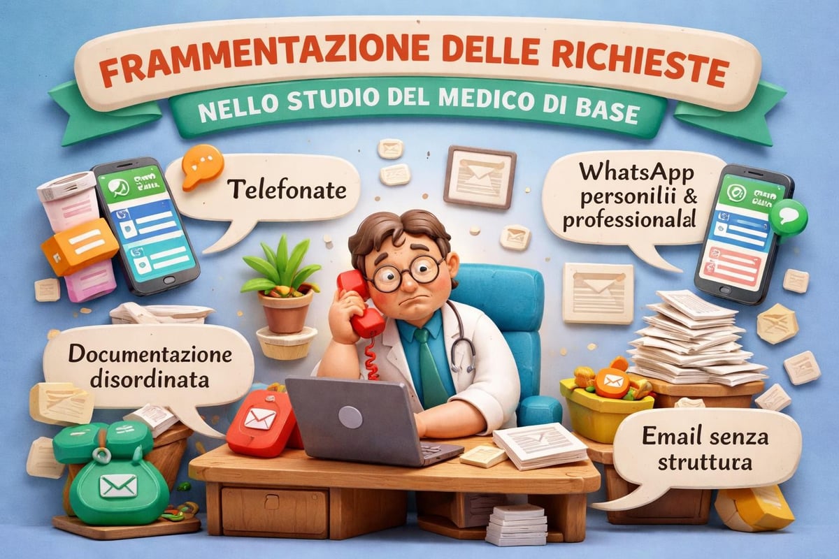 Flusso caotico comunicazioni studio medico