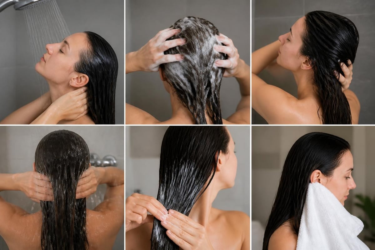 Five-step clarifying shampoo process