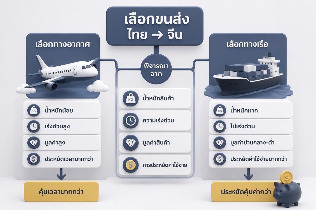 Air freight vs sea freight comparison