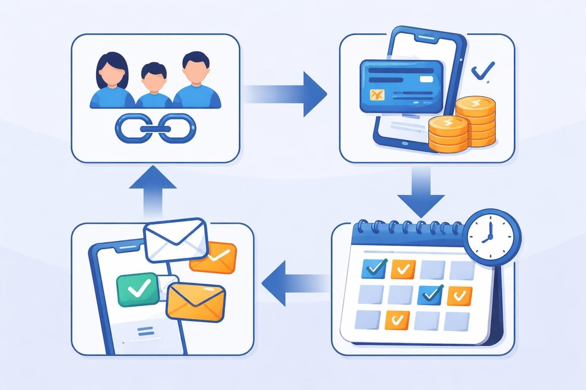 Multi-participant booking workflow