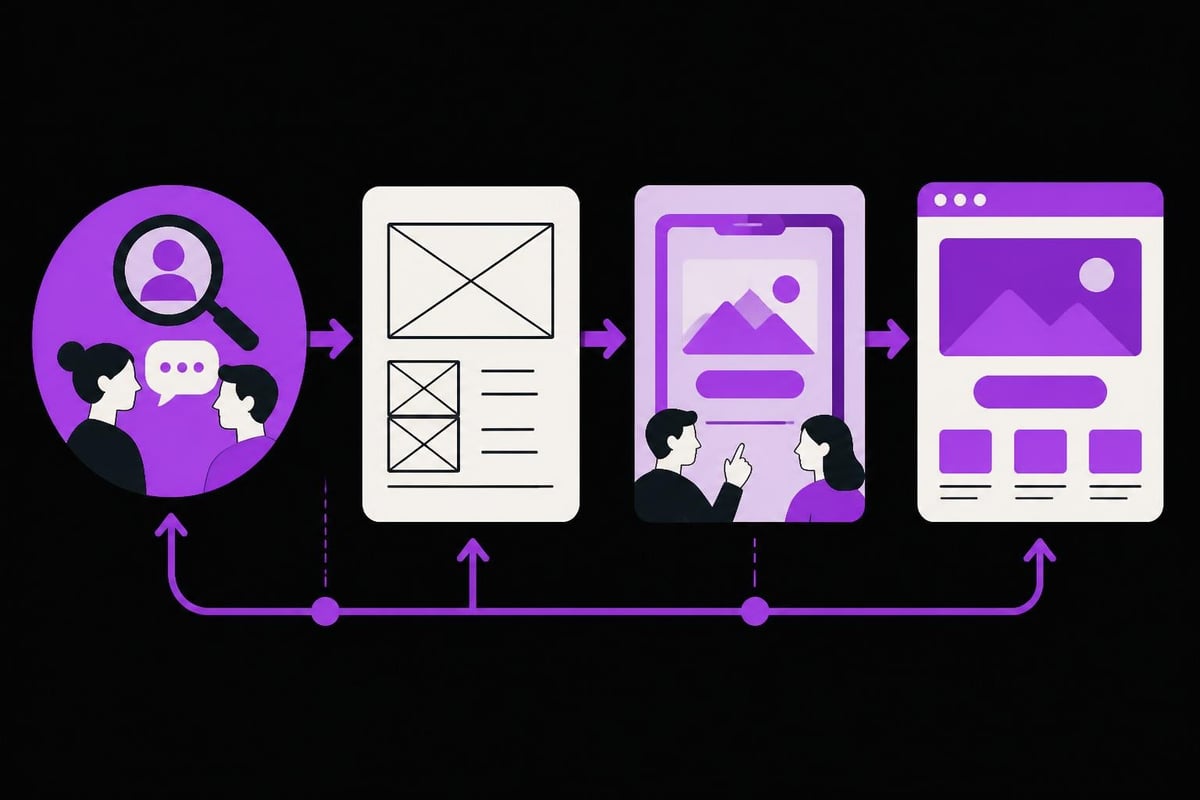 Product UX designer workflow stages