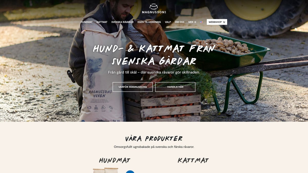 7 Bästa Hundfoder Svensktillverkat Du Måste Testa 2026 - Magnusson Meat & Biscuit Adult