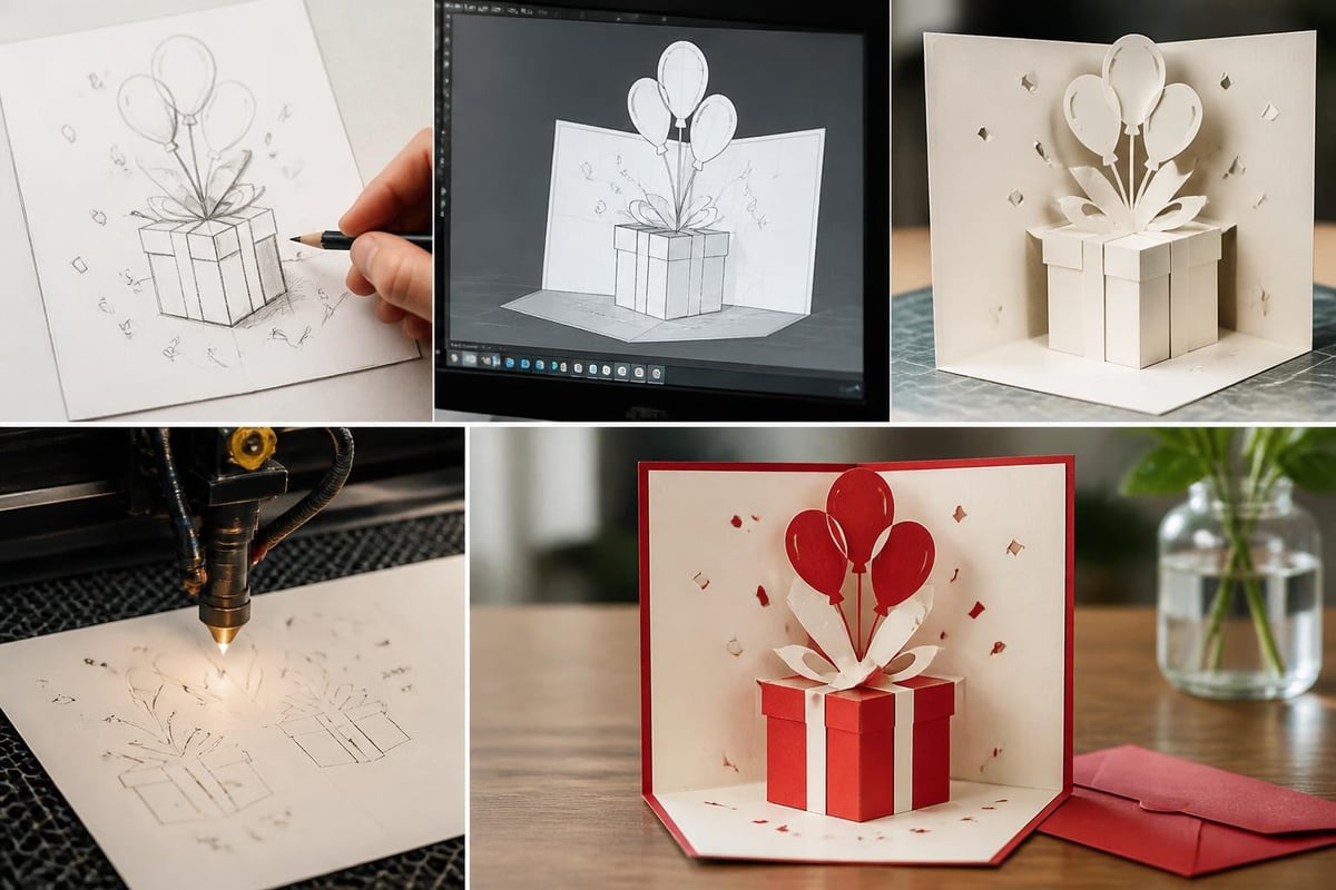 Pop-up card design workflow