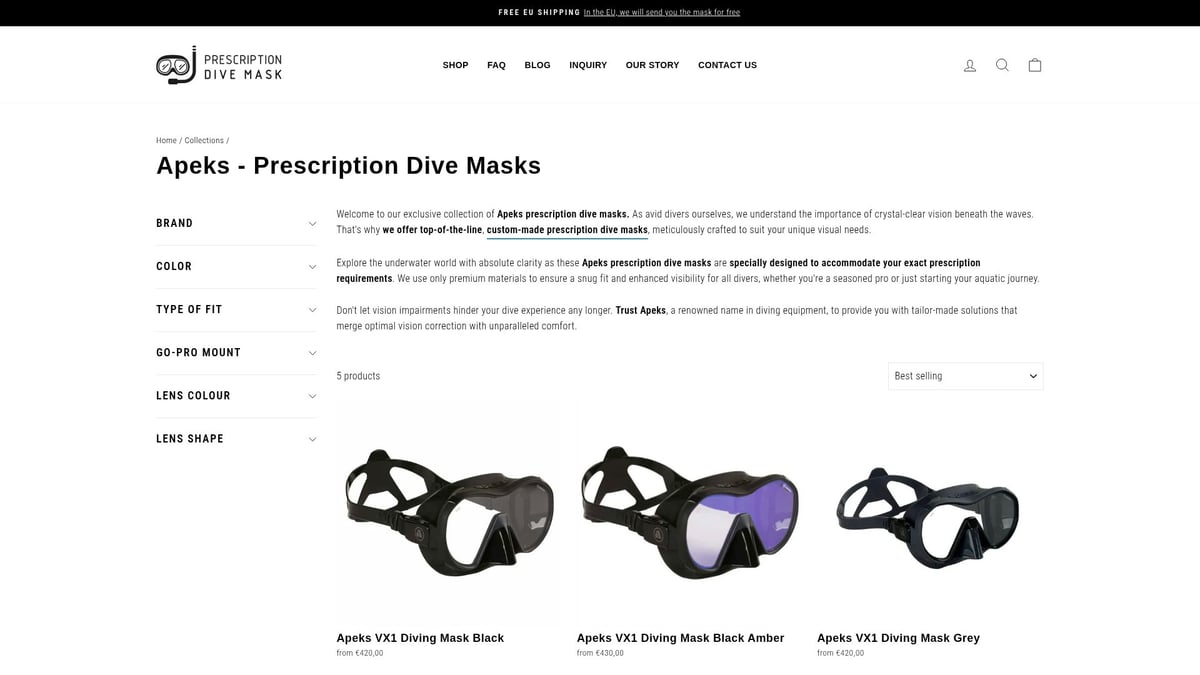 Top 7 Best Prescription Dive Mask Picks for 2026 - Apeks VX1 from Prescription Dive Mask