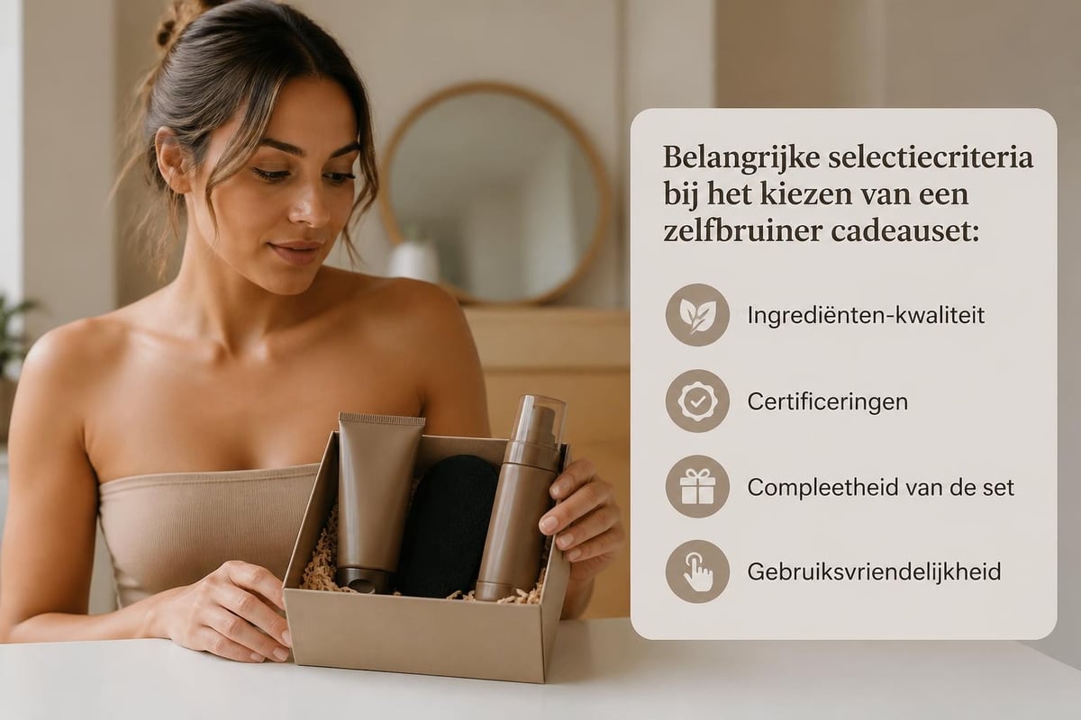 Kwaliteitscriteria voor zelfbruiner cadeausets
