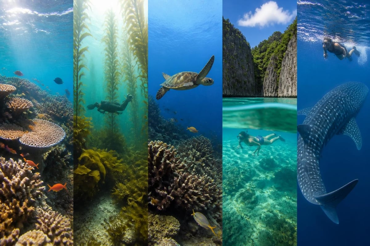 Types of snorkeling environments