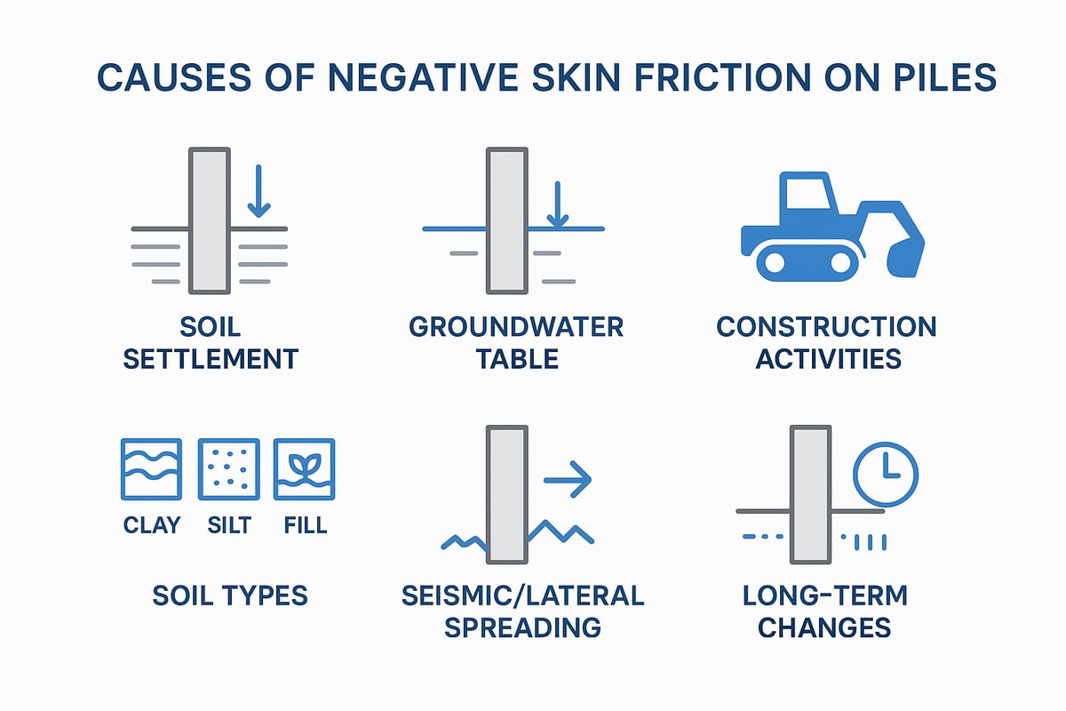 Primary Causes of Negative Skin Friction