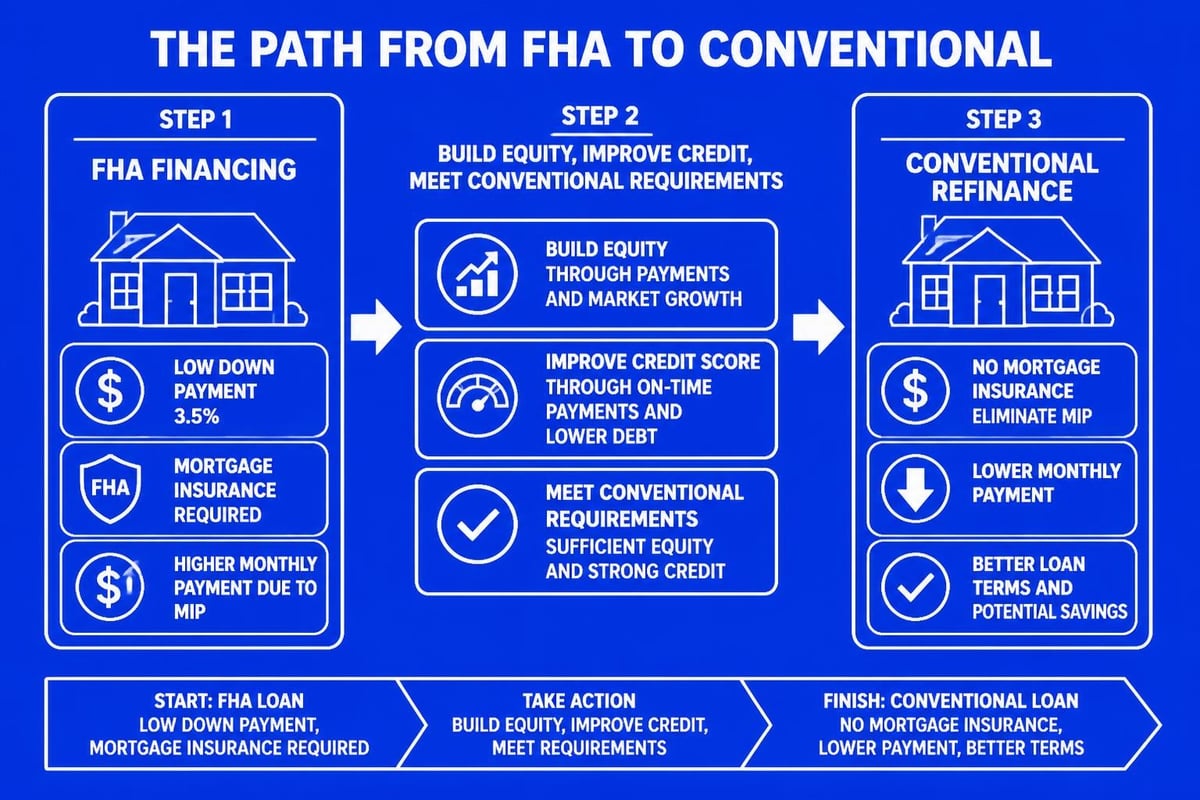 FHA to conventional refinance path