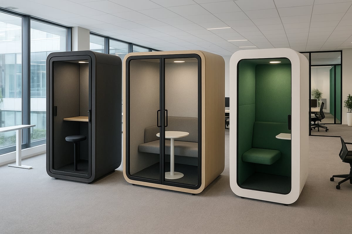 Types of Soundproof Office Booths and Their Features