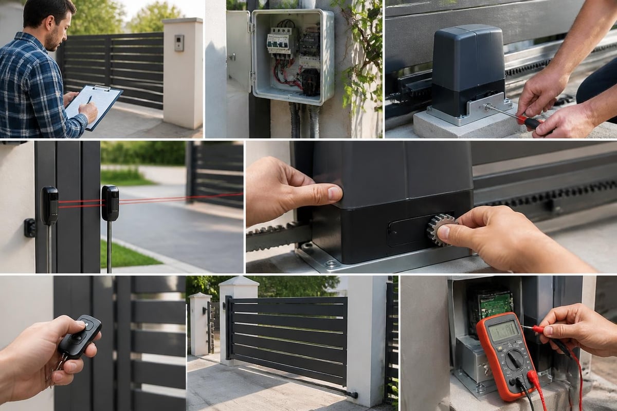 Gate opener installation steps