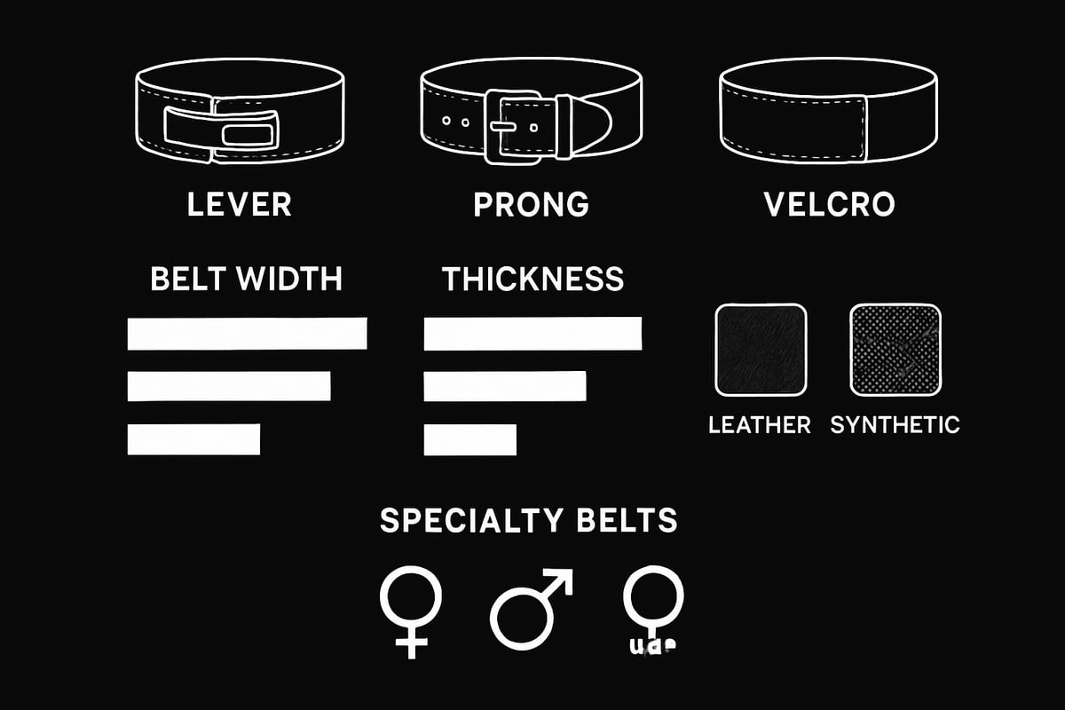 Types of Weightlifting Belts and Their Sizing Differences