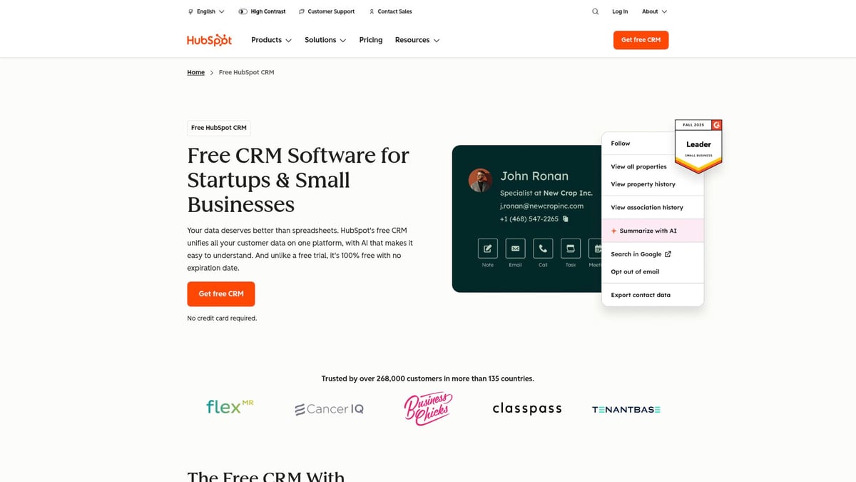 7 Soluzioni Essenziali Di CRM Per Media Buyer Nel 2025 6 7 Soluzioni Essenziali Di CRM Per Media Buyer Nel 2025 - HubSpot CRM