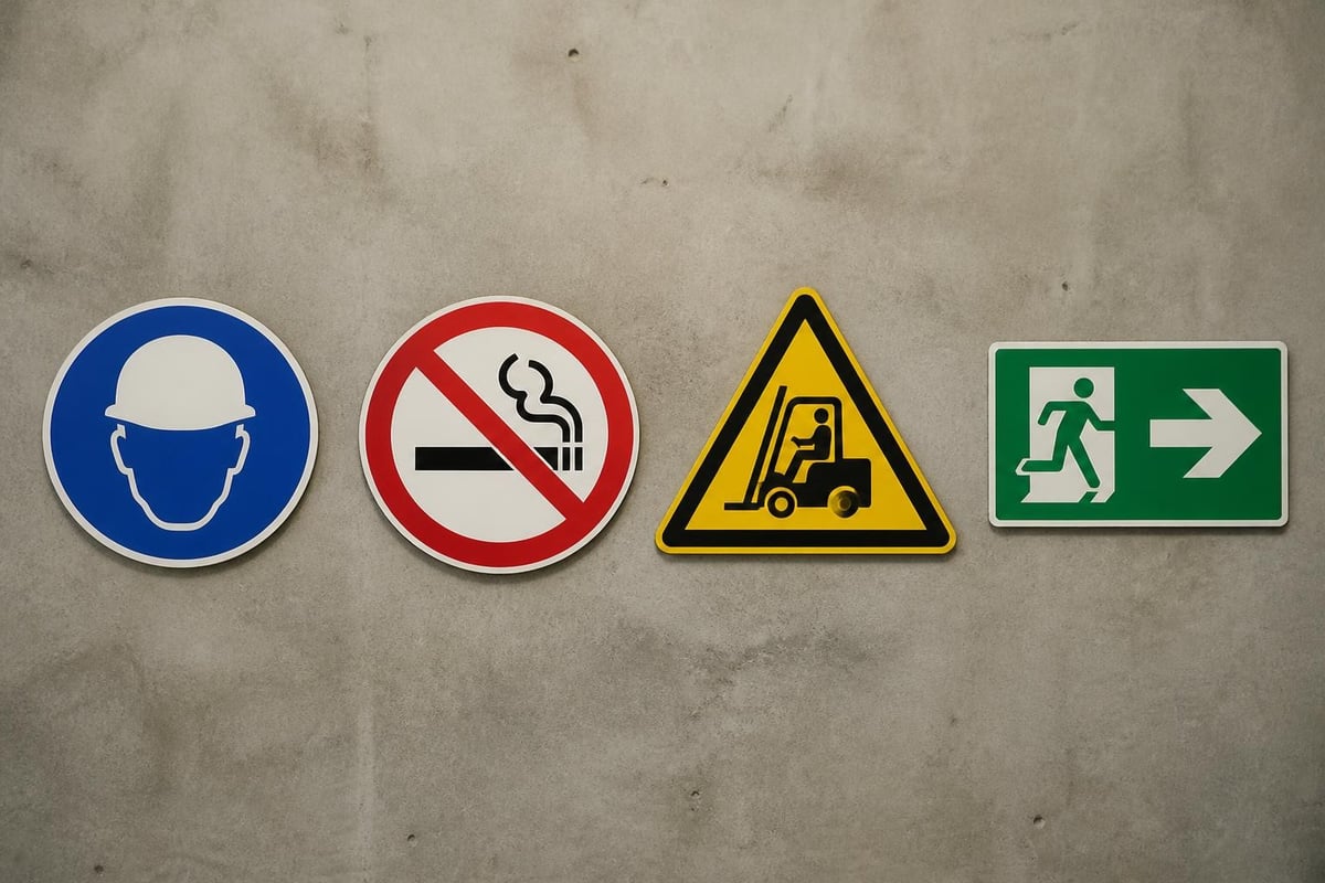 Warning signage categories