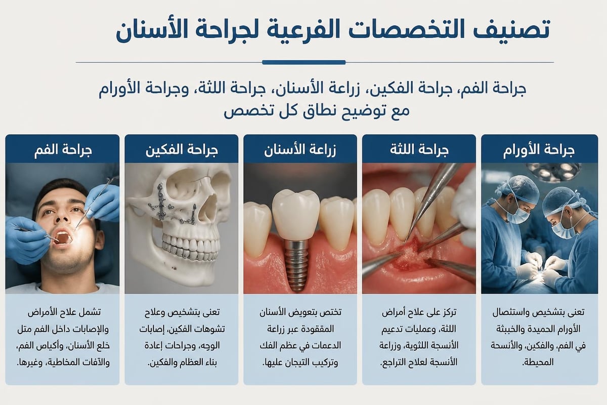 تخصصات جراحة الأسنان