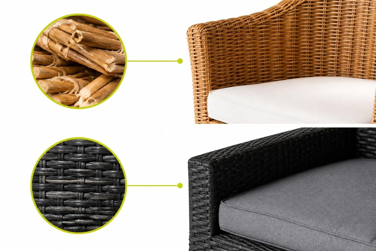 Wicker weaving technique comparison